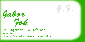 gabor fok business card